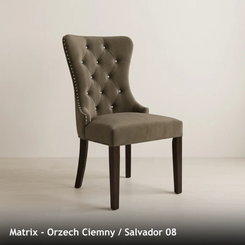 Krzesło tapicerowane MATRIX - Orzech Ciemny, Salvador 08