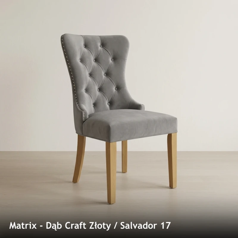 Krzesło tapicerowane MATRIX - Dąb Craft Złoty, Salvador 17