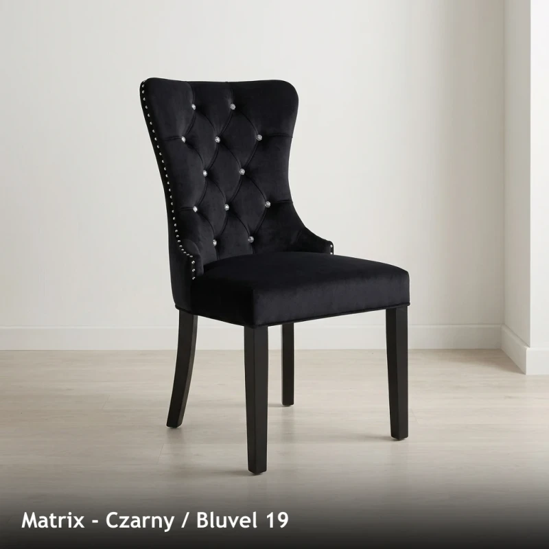 Krzesło tapicerowane MATRIX - Czarny, Bluvel 19