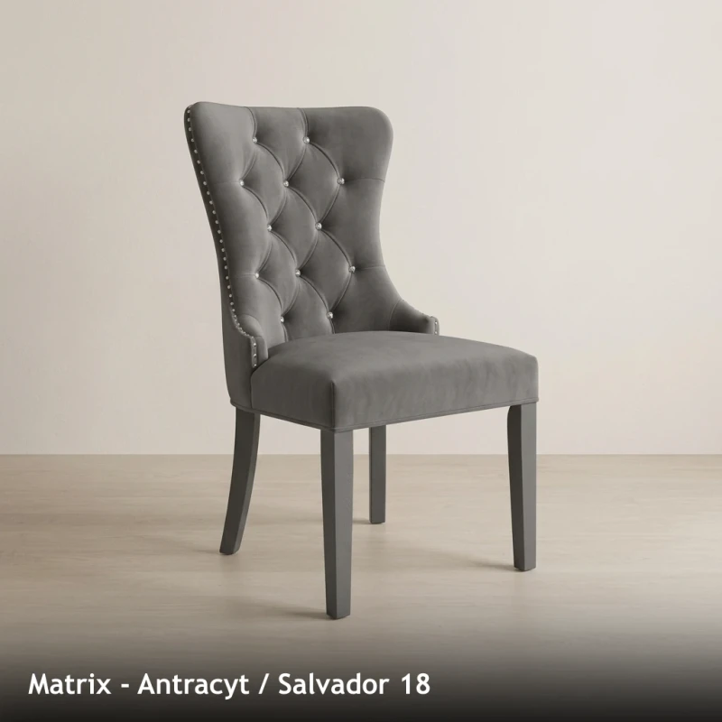 Krzesło tapicerowane MATRIX - Antracyt, Salvador 18