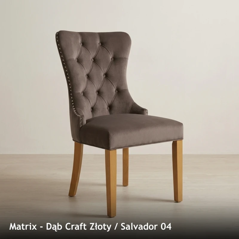 Krzesło tapicerowane MATRIX - Dąb Craft Złoty, Salvador 04