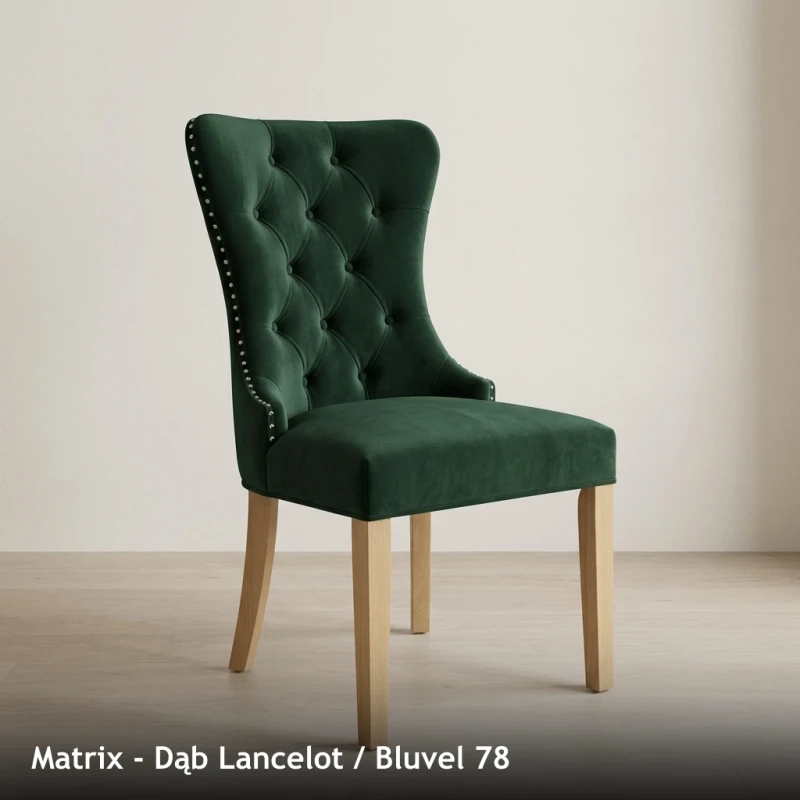 Krzesło tapicerowane MATRIX - Dąb Lancelot, Bluvel 78