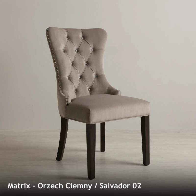 Krzesło tapicerowane MATRIX - Orzech Ciemny, Salvador 02