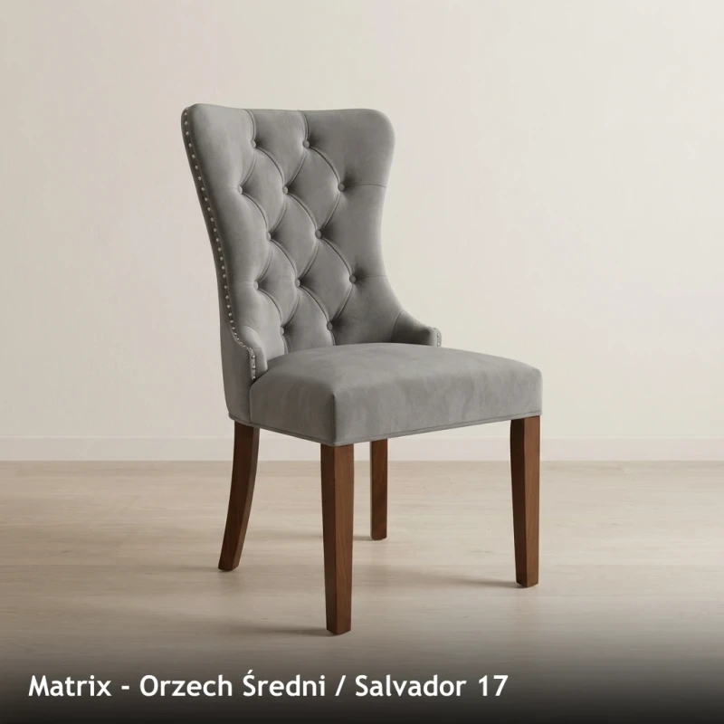 Krzesło tapicerowane MATRIX - Orzech Średni, Salvador 17