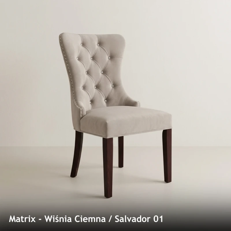 Krzesło tapicerowane MATRIX - Wiśnia Ciemna, Salvador 01