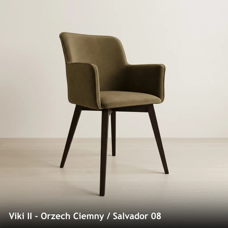 Krzesło tapicerowane VIKI II - Viki II, Orzech Ciemny, Salvador 08