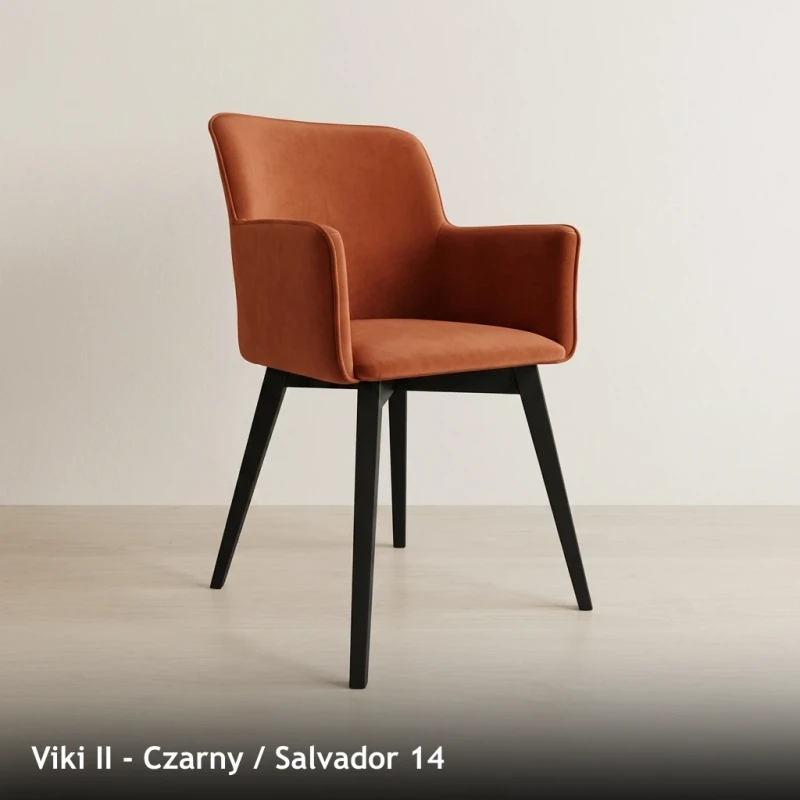 Krzesło tapicerowane VIKI II - Viki II, Czarny, Salvador 14