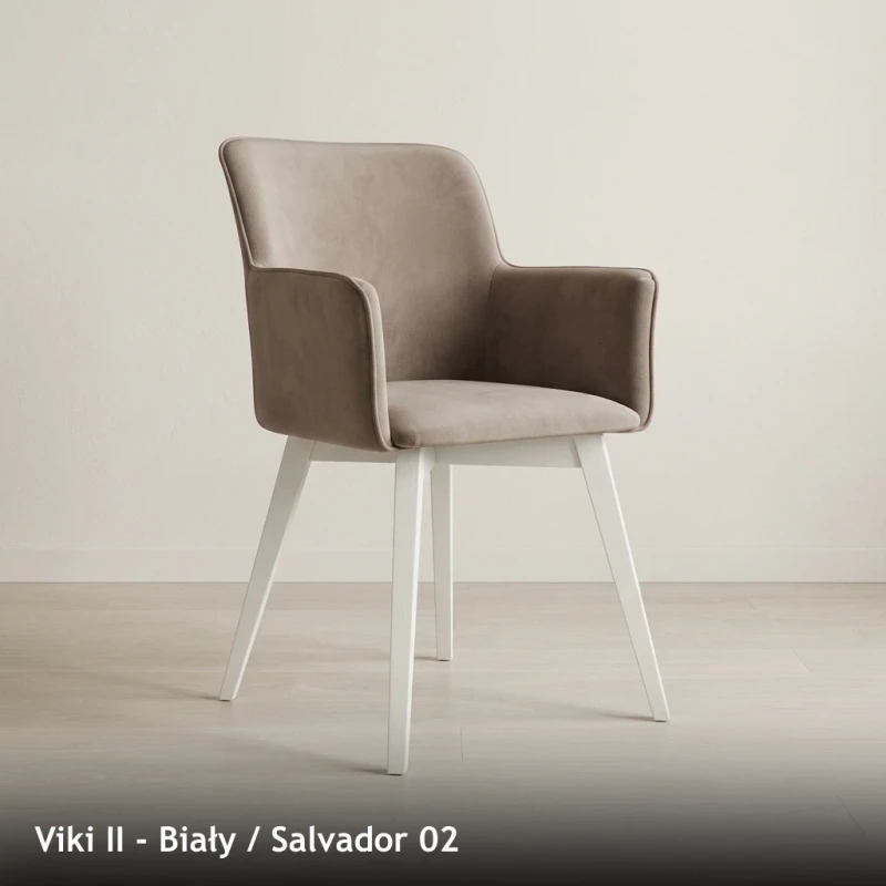 Krzesło tapicerowane VIKI II - Viki II, Biały, Salvador 02