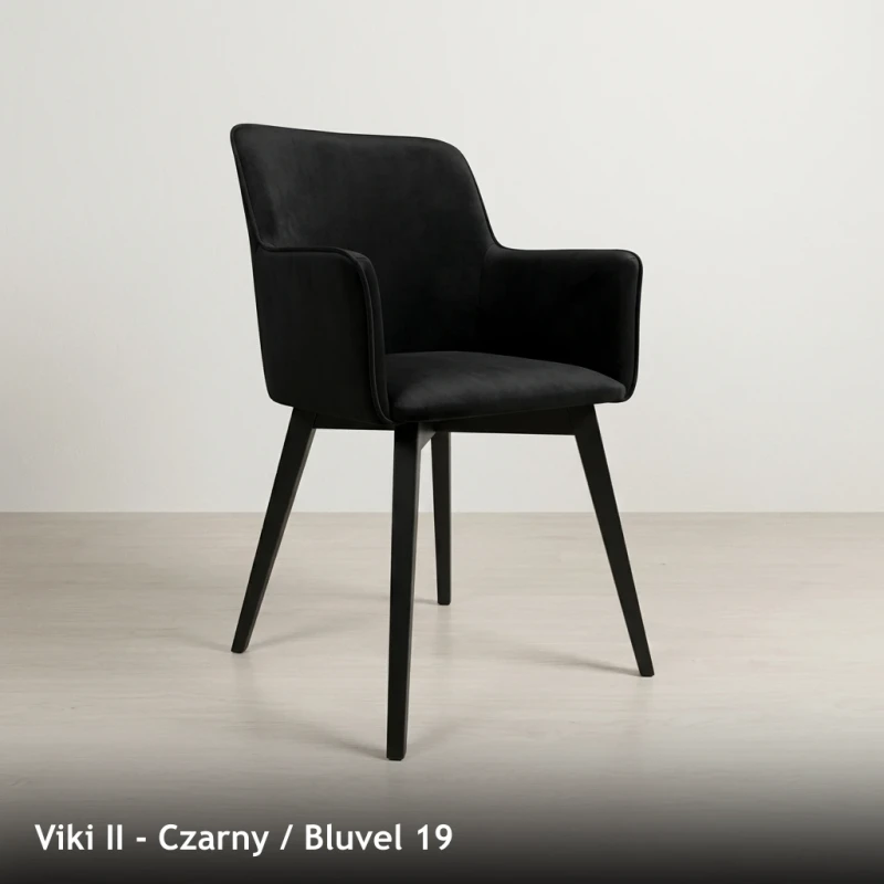 Krzesło tapicerowane VIKI II - Viki II, Czarny, Bluvel 19