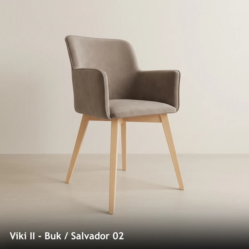 Krzesło tapicerowane VIKI II - Viki II, Buk, Salvador 02