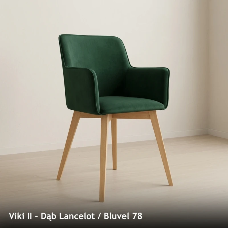 Krzesło tapicerowane VIKI II - Viki II, Dąb Lancelot, Bluvel 78