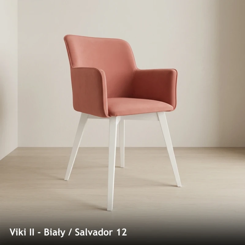 Krzesło tapicerowane VIKI II - Viki II, Biały, Salvador 12