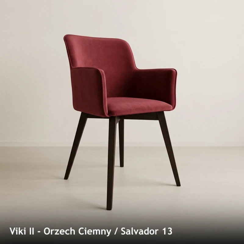 Krzesło tapicerowane VIKI II - Viki II, Orzech Ciemny, Salvador 13