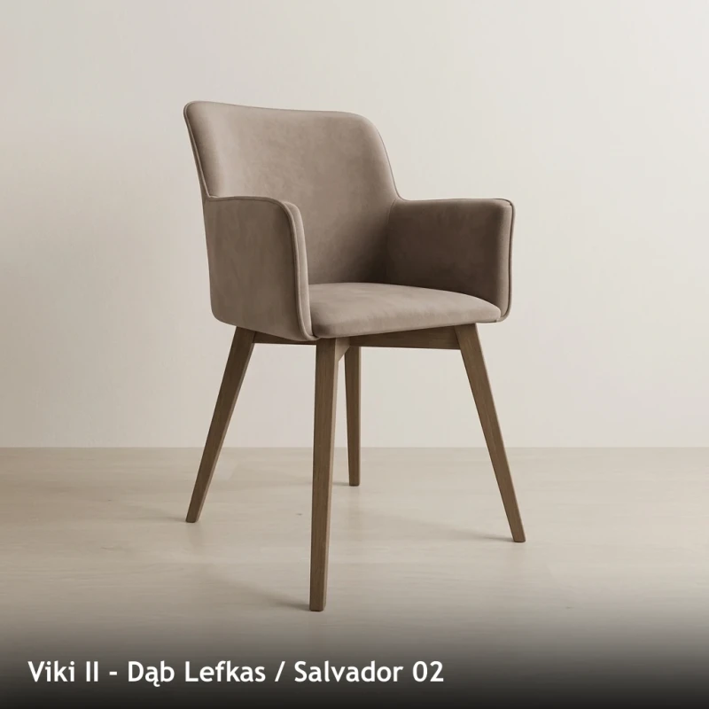 Krzesło tapicerowane VIKI II - Viki II, Dąb Lefkas, Salvador 02