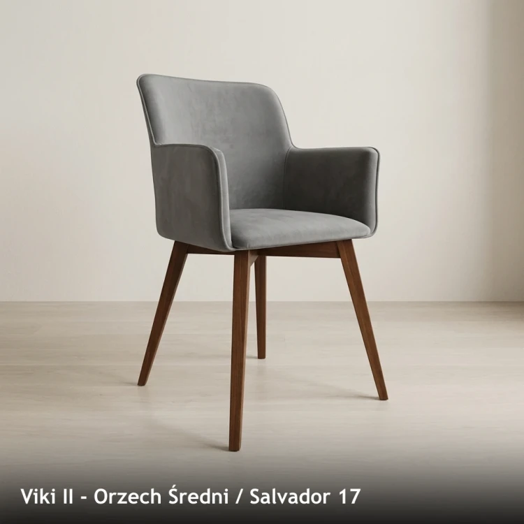 VIKI II - stelaż Orzech Średni, tkanina Salvador 17