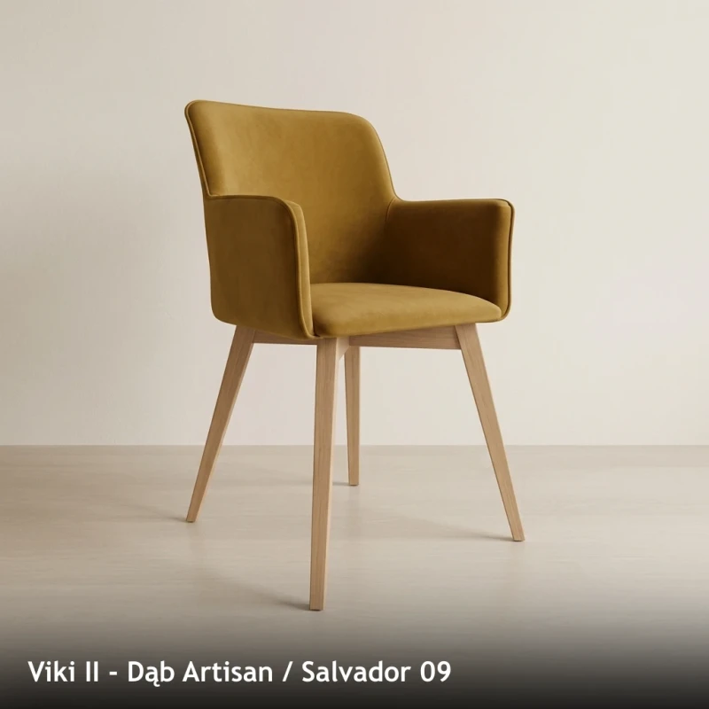 Krzesło tapicerowane VIKI II - Viki II, Dąb Artisan, Salvador 09