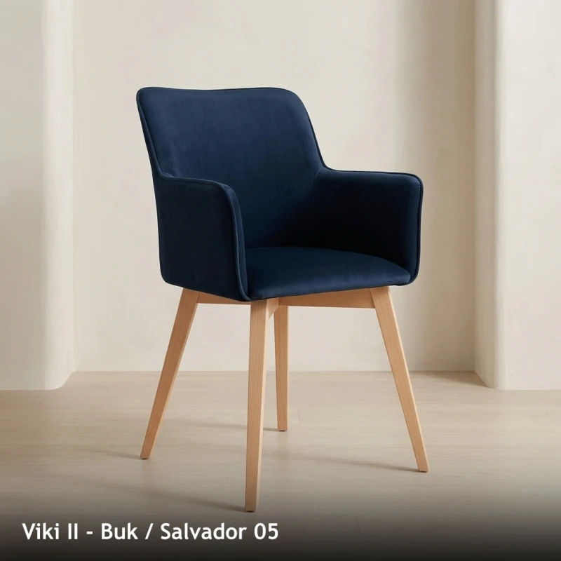 Krzesło tapicerowane VIKI II - Viki II, Buk, Salvador 05