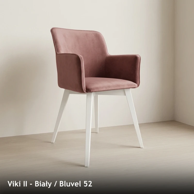Krzesło tapicerowane VIKI II - Viki II, Biały, Bluvel 52