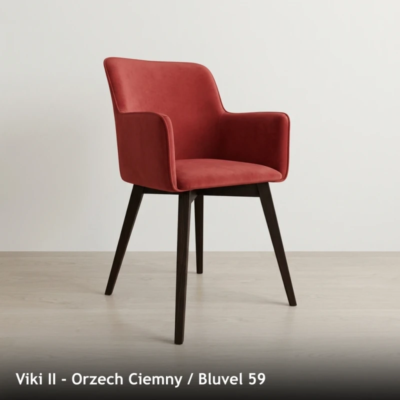 Krzesło tapicerowane VIKI II - Viki II, Orzech Ciemny, Bluvel 59