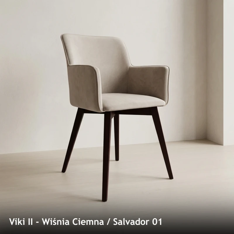 Krzesło tapicerowane VIKI II - Viki II, Wiśnia Ciemna, Salvador 01