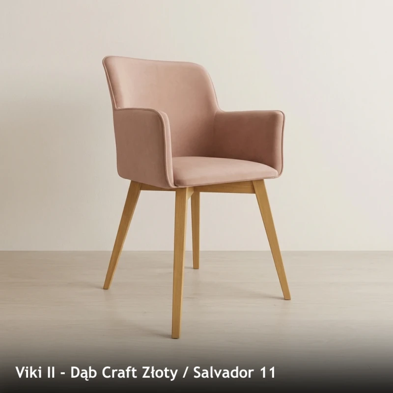Krzesło tapicerowane VIKI II - Viki II, Dąb Craft Złoty, Salvador 11