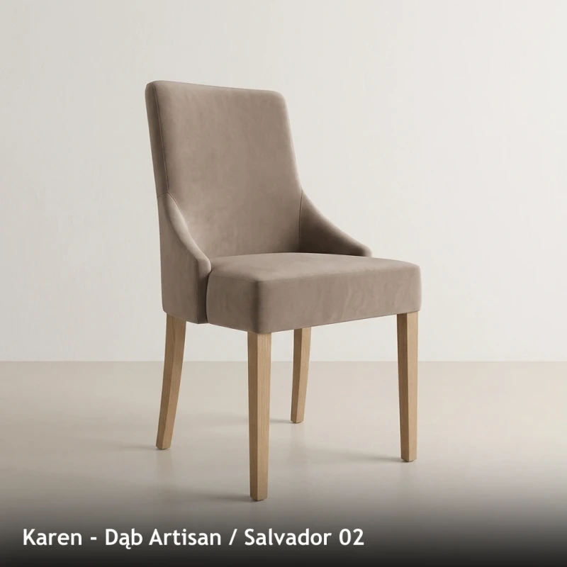 Krzesło tapicerowane KAREN - Dąb Artisan, Salvador 02