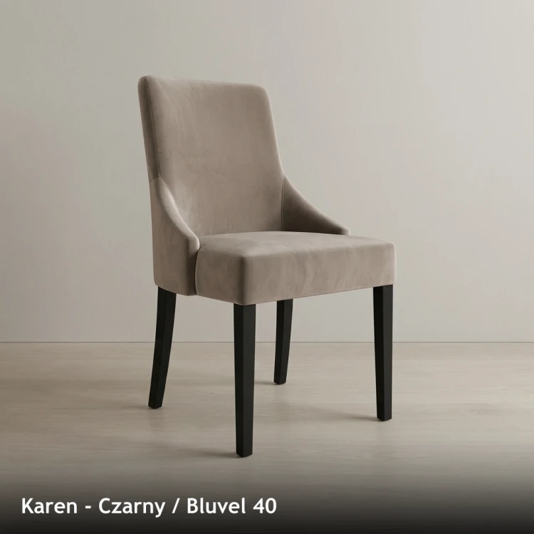 KAREN - stelaż Czarny, tkanina Bluvel 40