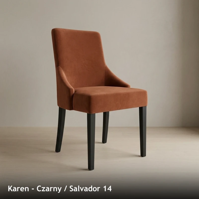 Krzesło tapicerowane KAREN - Czarny, Salvador 14