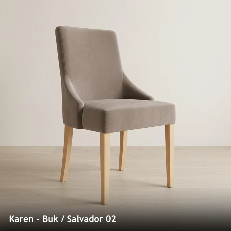 Krzesło tapicerowane KAREN - Buk, Salvador 02