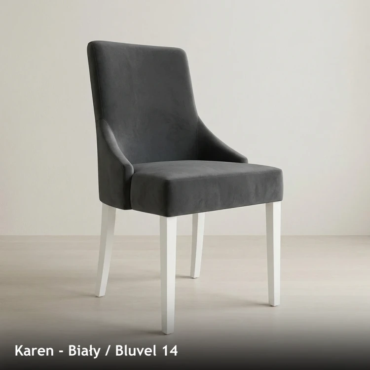 KAREN - stelaż Biały, tkanina Bluvel 14