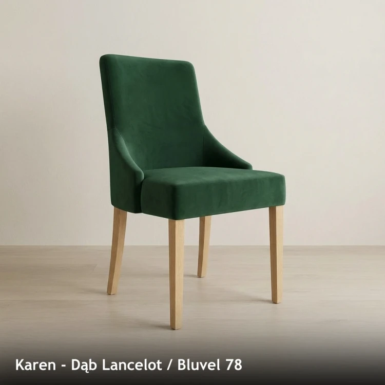 KAREN - stelaż Dąb Lancelot, tkanina Bluvel 78