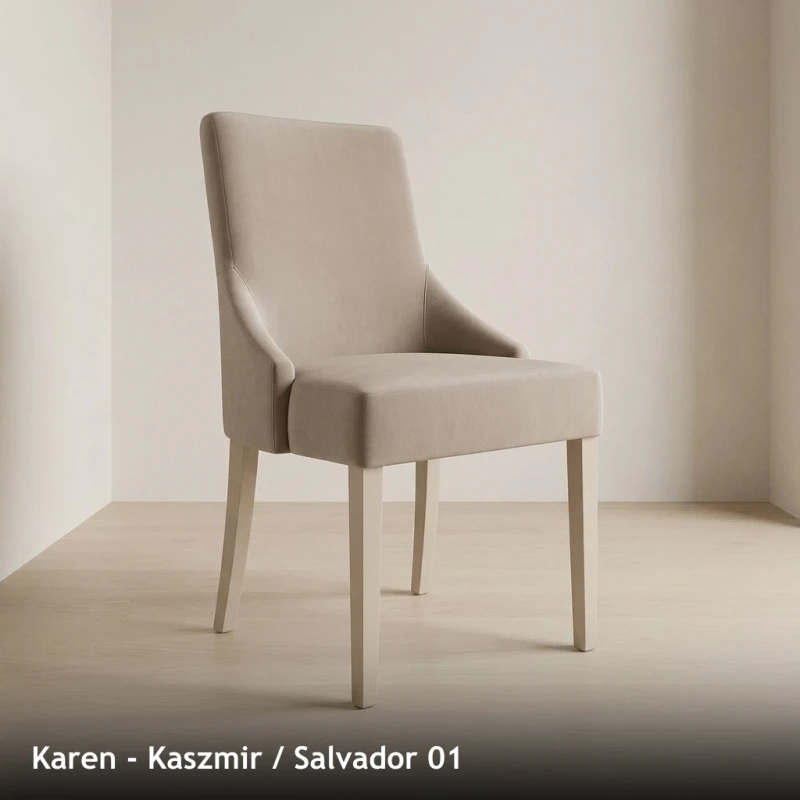 Krzesło tapicerowane KAREN - Kaszmir, Salvador 01
