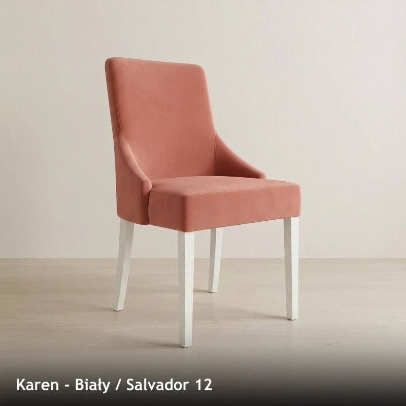 Krzesło tapicerowane KAREN - Biały, Salvador 12