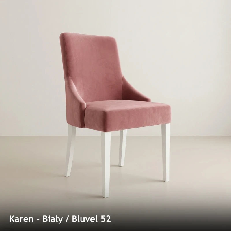 Krzesło tapicerowane KAREN - Biały, Bluvel 52