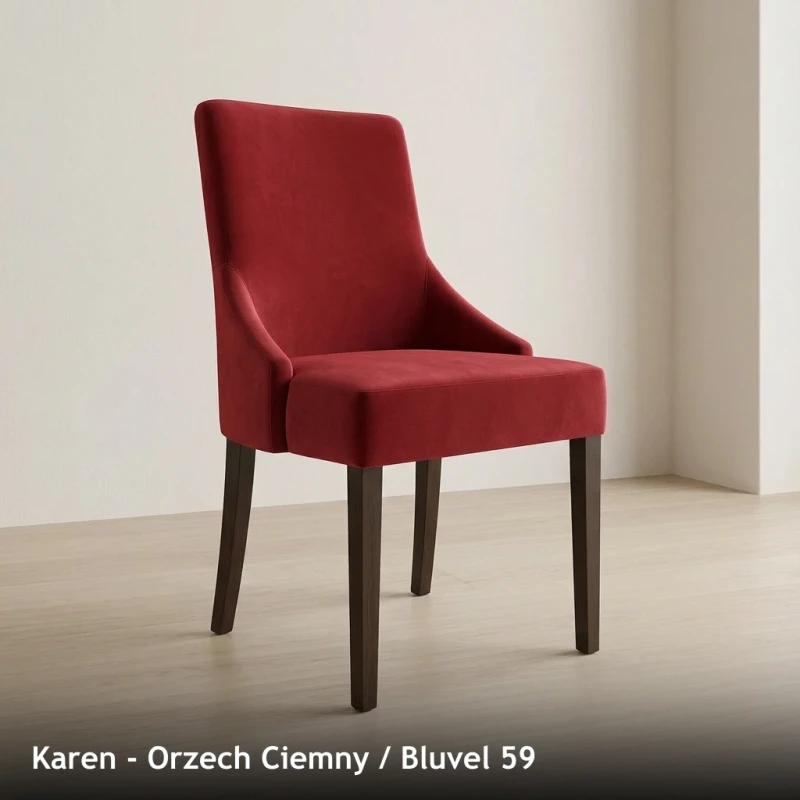 Krzesło tapicerowane KAREN - Orzech Ciemny, Bluvel 59