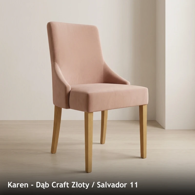 Krzesło tapicerowane KAREN - Dąb Craft Złoty, Salvador 11