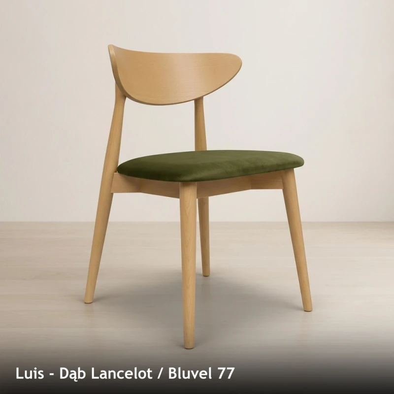 Krzesło drewniane LUIS - Dąb Lancelot, Bluvel 77