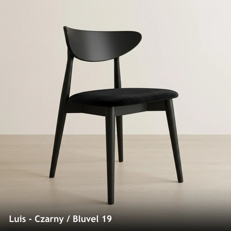 Krzesło drewniane LUIS - Czarny, Bluvel 19