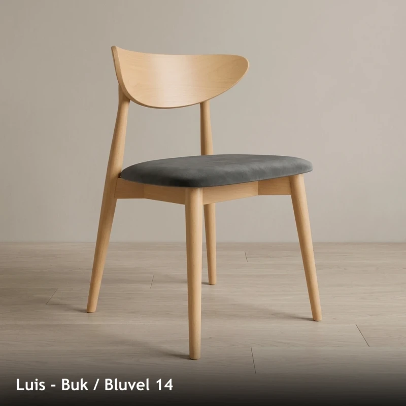 Krzesło drewniane LUIS - Buk, Bluvel 14