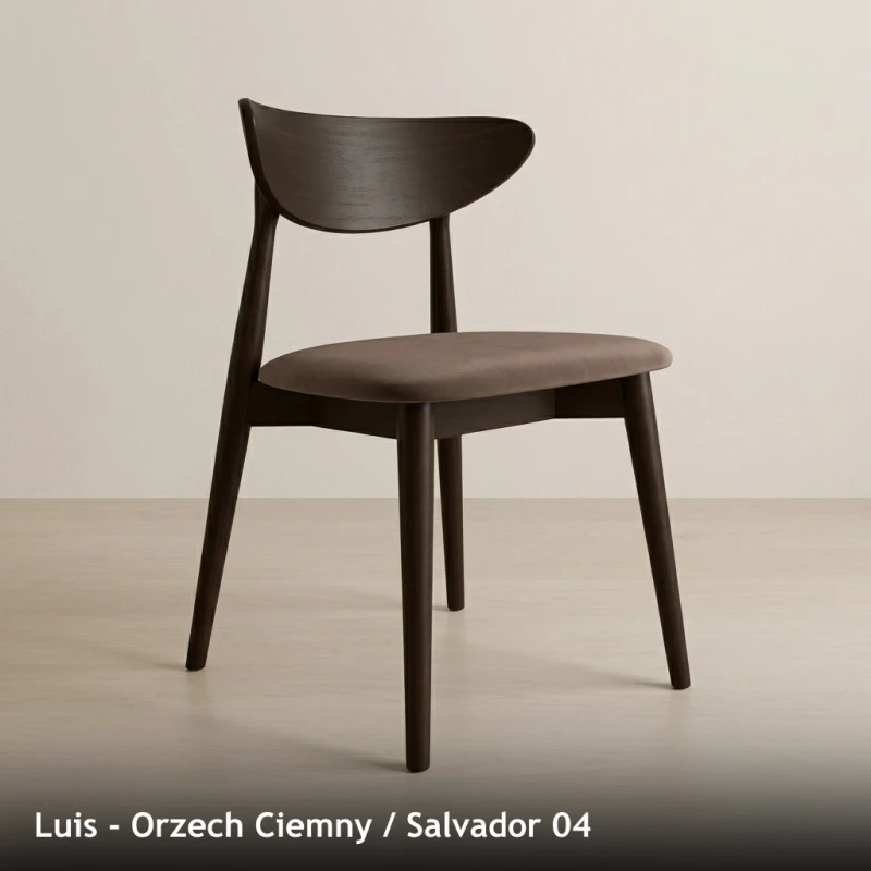 Krzesło drewniane LUIS - Orzech Ciemny, Salvador 04