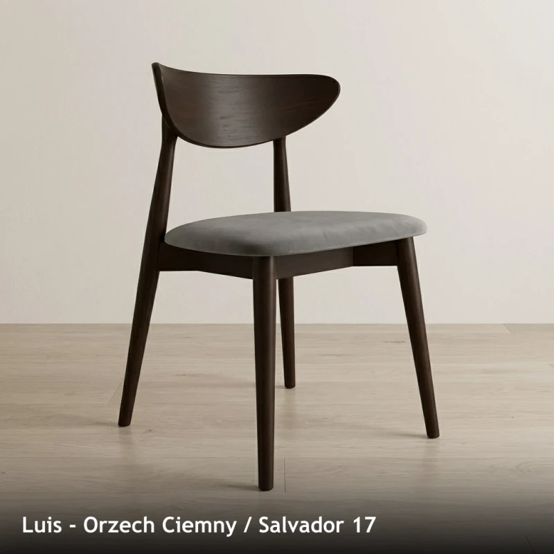 Krzesło drewniane LUIS - Orzech Ciemny, Salvador 17