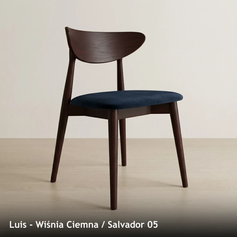 Krzesło drewniane LUIS - Wiśnia Ciemna, Salvador 05