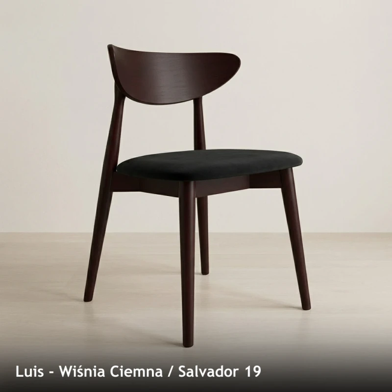 Krzesło drewniane LUIS - Wiśnia Ciemna, Salvador 19