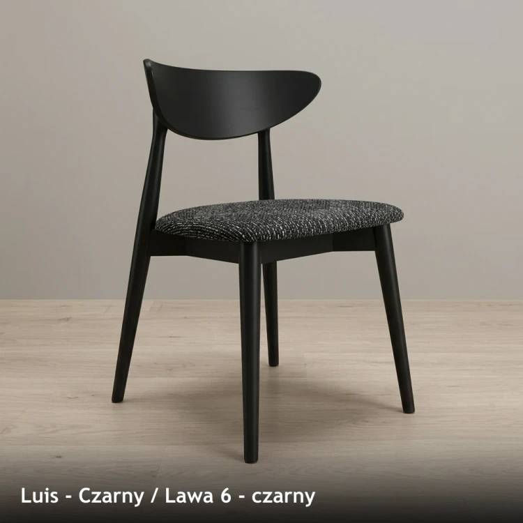 LUIS - stelaż Czarny, tkanina Lawa 6, czarny