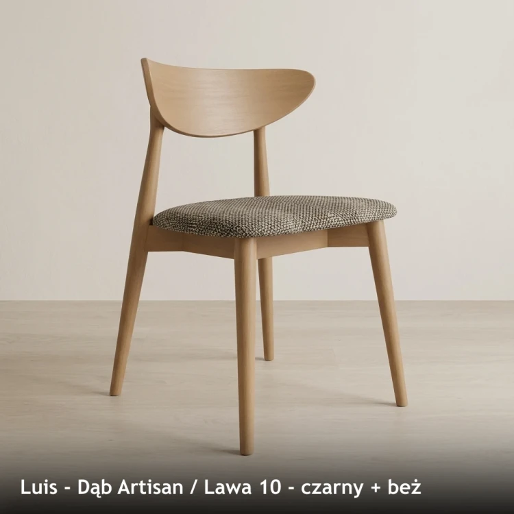 LUIS - stelaż Dąb Artisan, tkanina Lawa 10