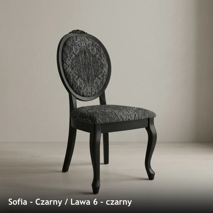 SOFIA - stelaż Czarny, tkanina Lawa 6, czarny