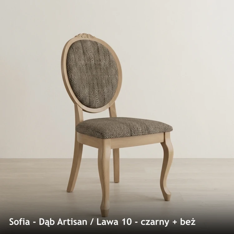 SOFIA - stelaż Dąb Artisan, tkanina Lawa 10