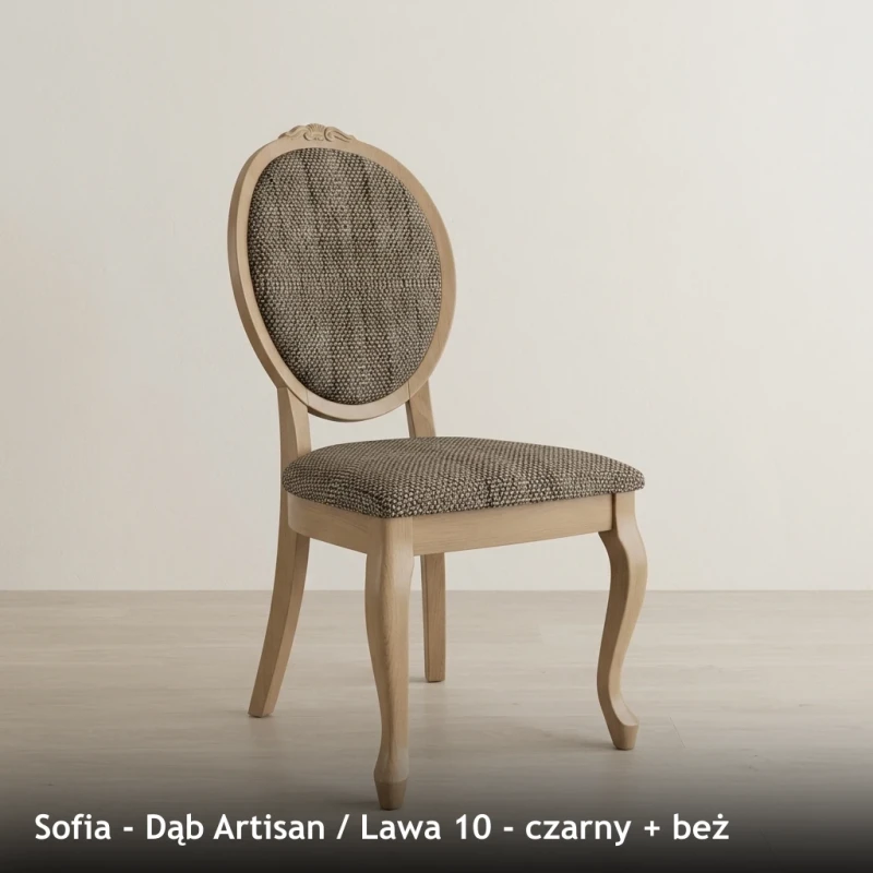 Sofia - Dąb Artisan - Lawa 10 - czarny + beż