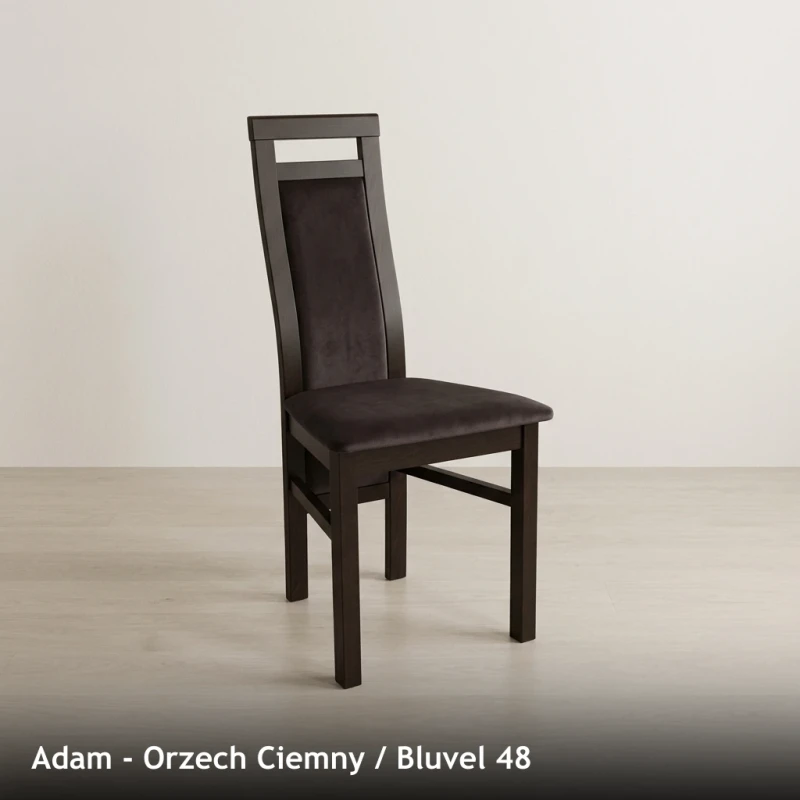 Krzesło tapicerowane ADAM - Orzech Ciemny, Bluvel 48