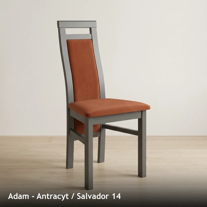 Krzesło tapicerowane ADAM - Antracyt, Salvador 14